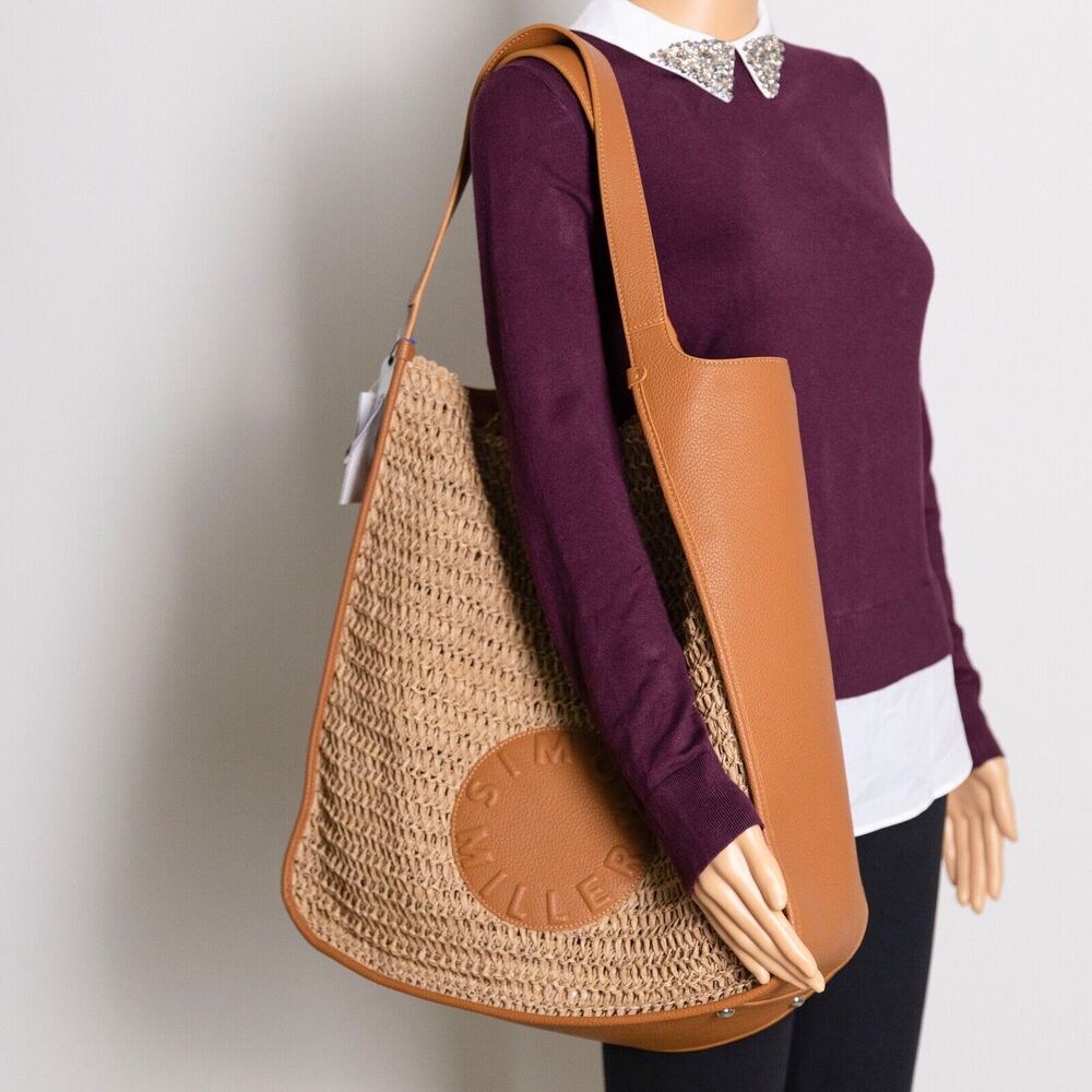 Simon Miller Banyan Straw Logo Extra Large Tote Natural